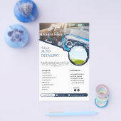自動詳細清掃サービス チラシ (シングル)