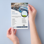 自動詳細清掃サービス チラシ (ハンドル)