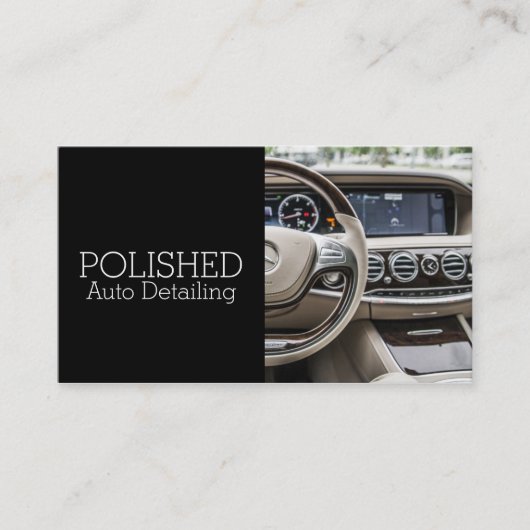 自動詳細自動洗車サービス名刺 名刺 (正面)