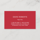 自動詳細自動車修理ブラックレッド車の 名刺 (裏面)