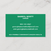 自動詳細車の洗車値エコグリーン 名刺 (裏面)