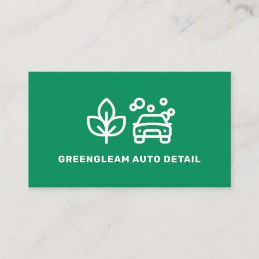 自動詳細車の洗車値エコグリーン 名刺 (正面)