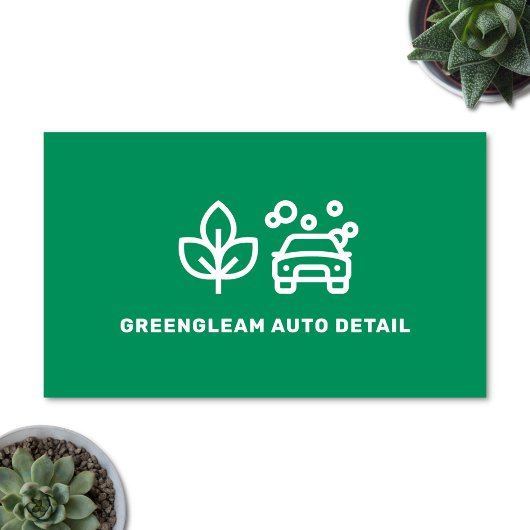自動詳細車の洗車値エコグリーン 名刺