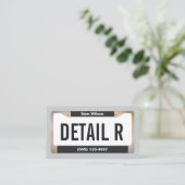 自動詳細金ゴールドライセンスプレートの詳細 名刺 (スタンド正面)