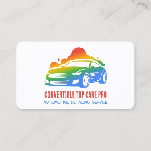 自動詳細 カラフル 名刺 (正面)