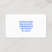 自動詳細 カラフル 名刺 (裏面)