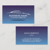 自動詳車の細自動修理エレガント青 名刺 (正面/裏面)