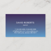 自動詳車の細自動修理エレガント青 名刺 (裏面)