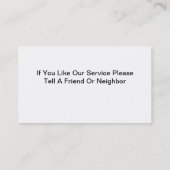 自動詳述の名刺 名刺 (裏面)