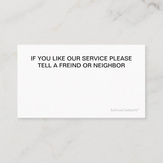 自動詳述の名刺 名刺 (裏面)