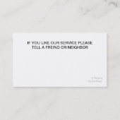 自動詳述の名刺 名刺 (裏面)