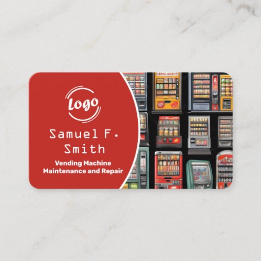 自動販売メンテナンス 名刺 (正面)