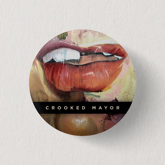 自動販売機のワイナリーボタン 缶バッジ (正面)