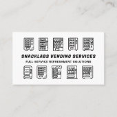 自動販売機の軽食ソリューションラインアート 名刺 (正面)