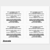 自動販売機の通知 長方形シール (シート)