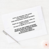 自動販売機の通知 長方形シール (封筒)