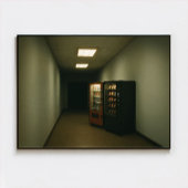 自動販売機を備えたドリームコアリミナルホールウェイ フォトプリント           