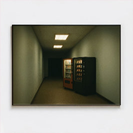 自動販売機を備えたドリームコアリミナルホールウェイ フォトプリント           