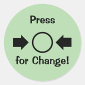 自動販売機コイン返却シール ラウンドシール (正面)