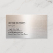 自動販売機サービスモダン金属背景 名刺 (裏面)