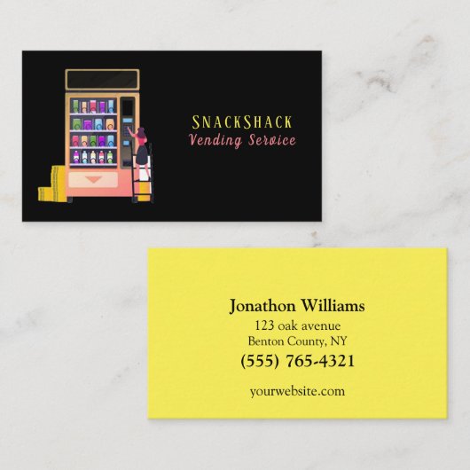 自動販売機サービス 名刺 (正面/裏面)