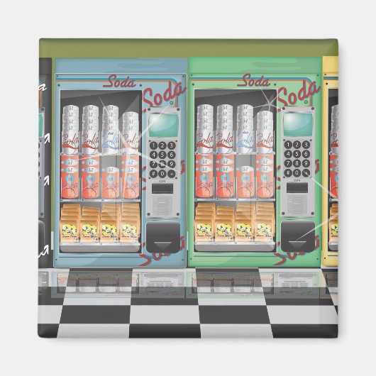 自動販売機 マグネット (正面)