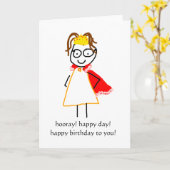 自動起重機の気の利いた言葉:  ハッピーバースデー! カード (黄色い花)