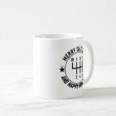 自動車おもしろいレース整備士マニュアルクリスマス コーヒーマグカップ (正面右)