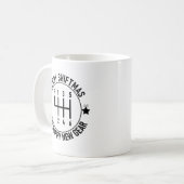 自動車おもしろいレース整備士マニュアルクリスマス コーヒーマグカップ (正面左)