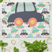 自動車とその他の自動車 キッチンタオル (折り畳み)