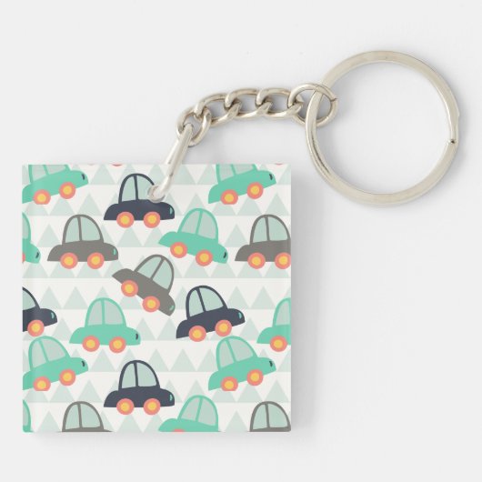 自動車とその他の自動車 キーホルダー (裏面)