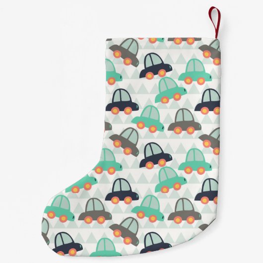 自動車とその他の自動車 スモールクリスマスストッキング (裏面)