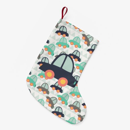 自動車とその他の自動車 スモールクリスマスストッキング (正面 (吊り時))