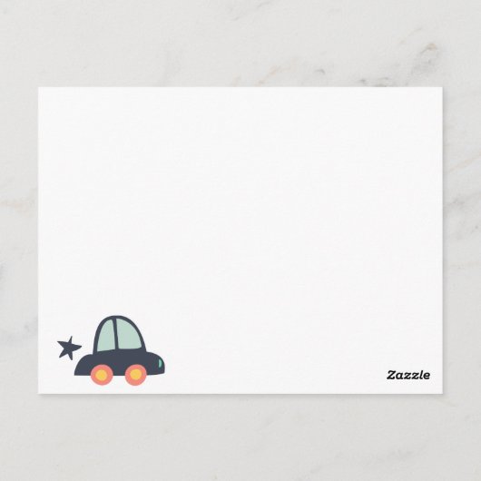 自動車とその他の自動車 ポストカード (裏面)