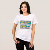 自動車とタイヤ トライブレンドTシャツ (正面全面)
