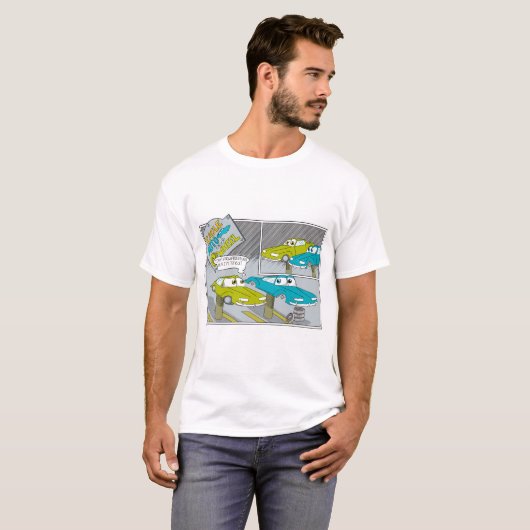 自動車とタイヤ Tシャツ (正面フル)