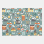 自動車とボートのラッピング紙 子供へ ラッピングペーパーシート (正面2)