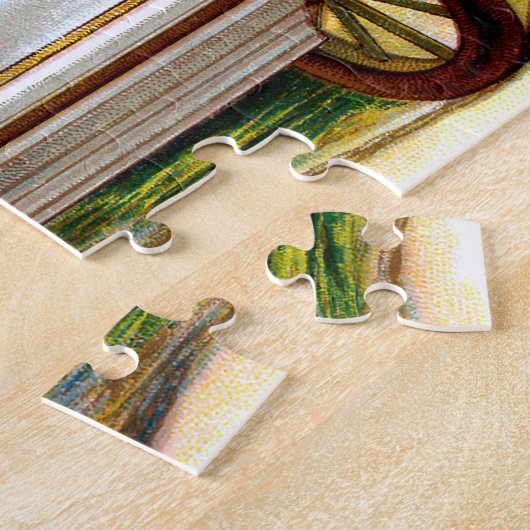 自動車のイースターのウサギ ジグソーパズル (側面)