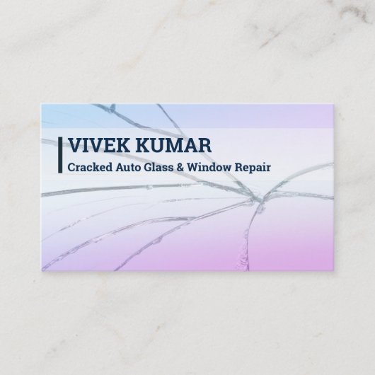 自動車のガラス修理 名刺 (正面)