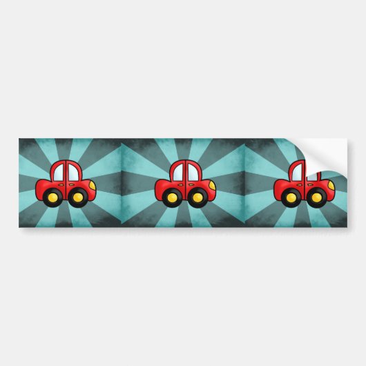 自動車のキャラクター バンパーステッカー (正面)