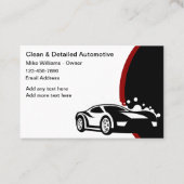 自動車のクリーニングと名刺の詳細を自動で表示 名刺 (正面)