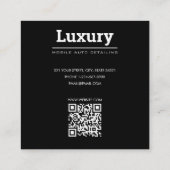 自動車のクリーニング修理洗浄の詳細車の化 スクエア名刺 (裏面)