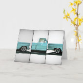 自動車のグリーティングカード カード (黄色い花)