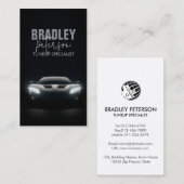 自動車のターンアップカー整備士修理名刺 名刺 (正面/裏面)