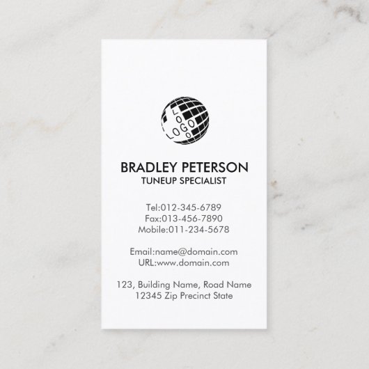 自動車のターンアップカー整備士修理名刺 名刺 (裏面)