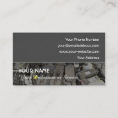 自動車のチューニング専門家とレースプロフェッショナル 名刺 (裏面)