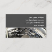 自動車のチューニング専門家とレースプロフェッショナル 名刺 (裏面)