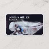 自動車のヘッドライトの修復 名刺 (正面)