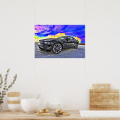 自動車のマッスルカーのマスタング ポスター (キッチン)