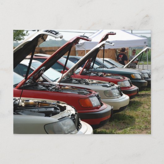 自動車のラインナップ ポストカード (正面)